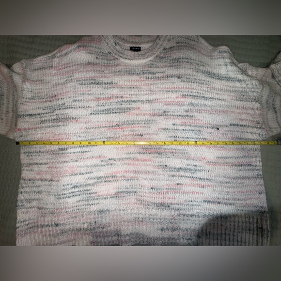 Torrid Crew Neck Drop Shoulder Pullover Sweater Multi In Cloud Dancer Size 5 - Picture 4 of 11